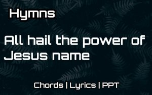All hail the power of jesus name